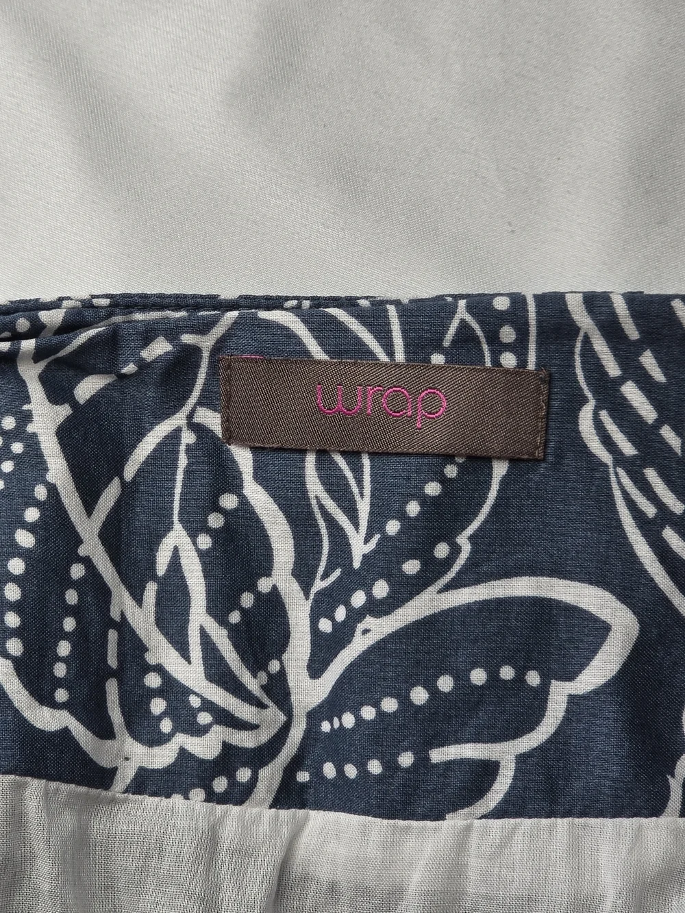 Wrap London 100% Cotton Leaf Print Pleated Skirt Blue Red Polka Dot Size 10